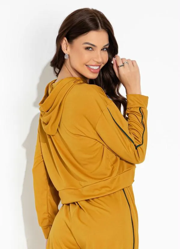 Moda Pop - Conjunto Mostarda com Calça Jogger 4