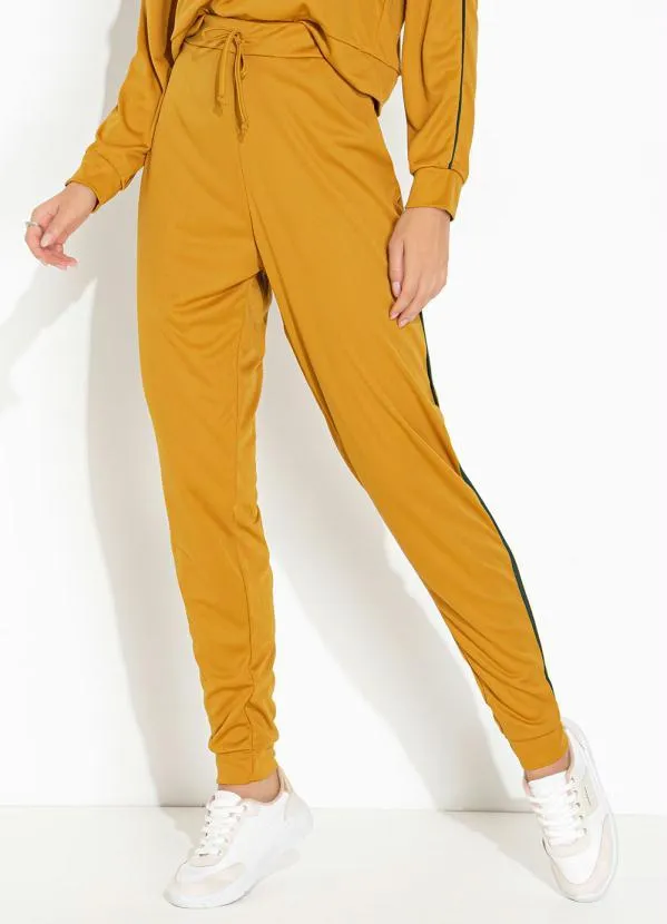 Moda Pop - Conjunto Mostarda com Calça Jogger 5