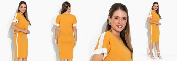 Conjunto Mostarda com Recortes