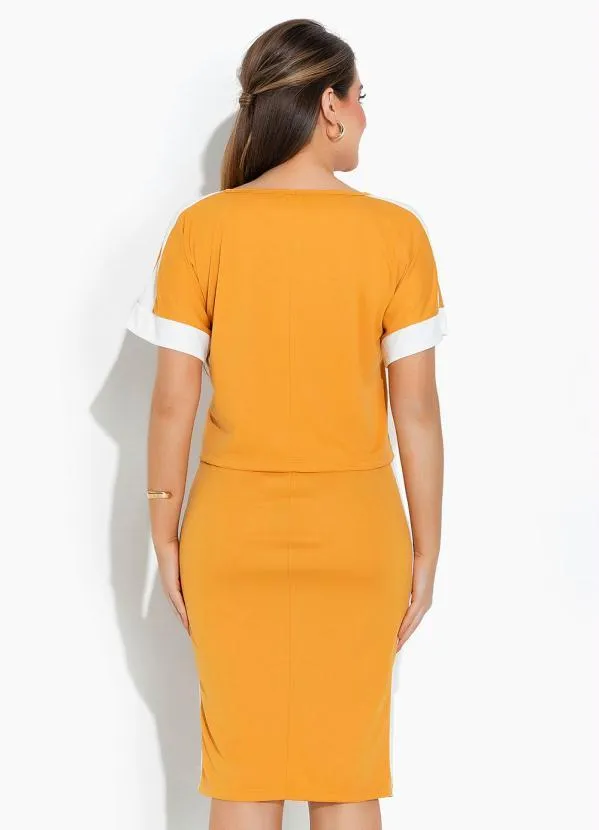 Rosalie - Conjunto Mostarda com Recortes 2