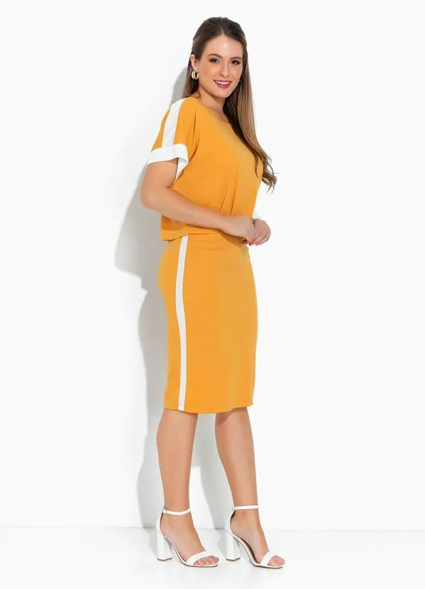 Rosalie - Conjunto Mostarda com Recortes 4