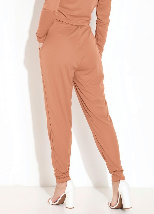 Moda Pop - Conjunto Pêssego Casaco Cropped com Capuz 6