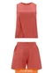 Lunender Mais Mulher - Conjunto Plus Size com Blusa e Shorts Marrom - variação: Laranja