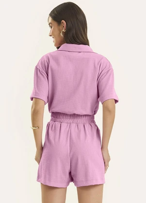 Rovitex - Conjunto Polo com Shorts Feminino Rosa - ROVITEX