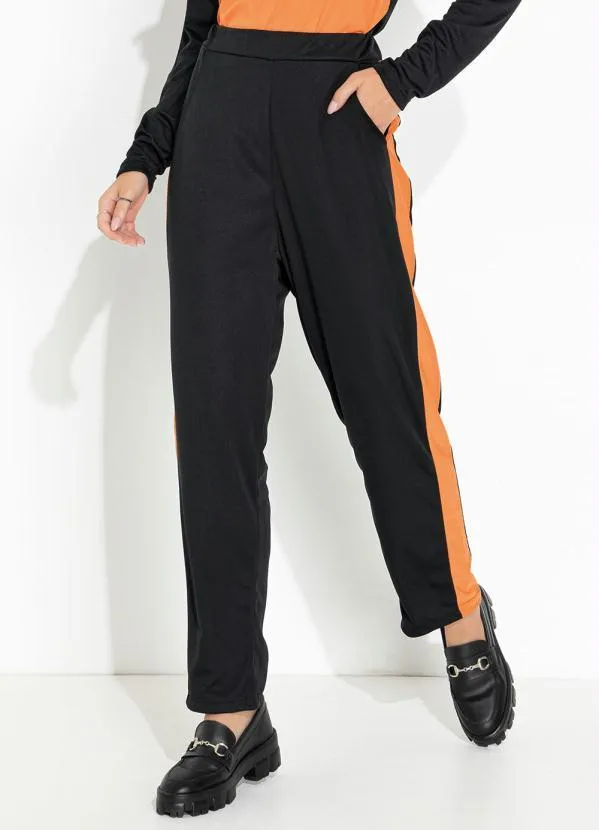 Moda Pop - Conjunto Preto com Recortes e Bolsos Funcionais 5