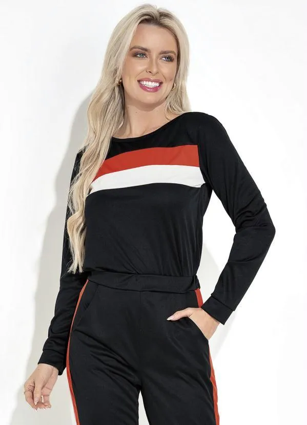 Moda Pop - Conjunto Preto com Recortes 3