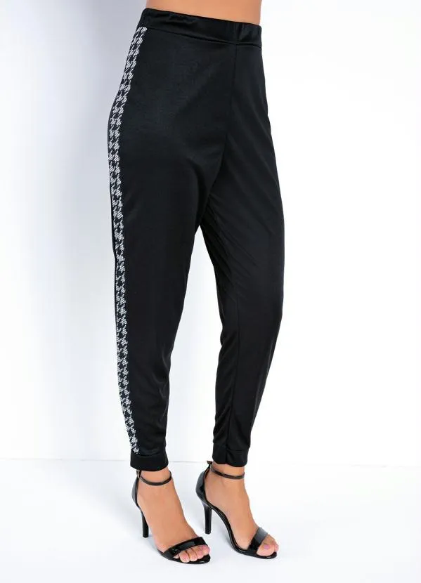 Moda Pop - Conjunto Preto e Pied Poule Blusa e Calça 5