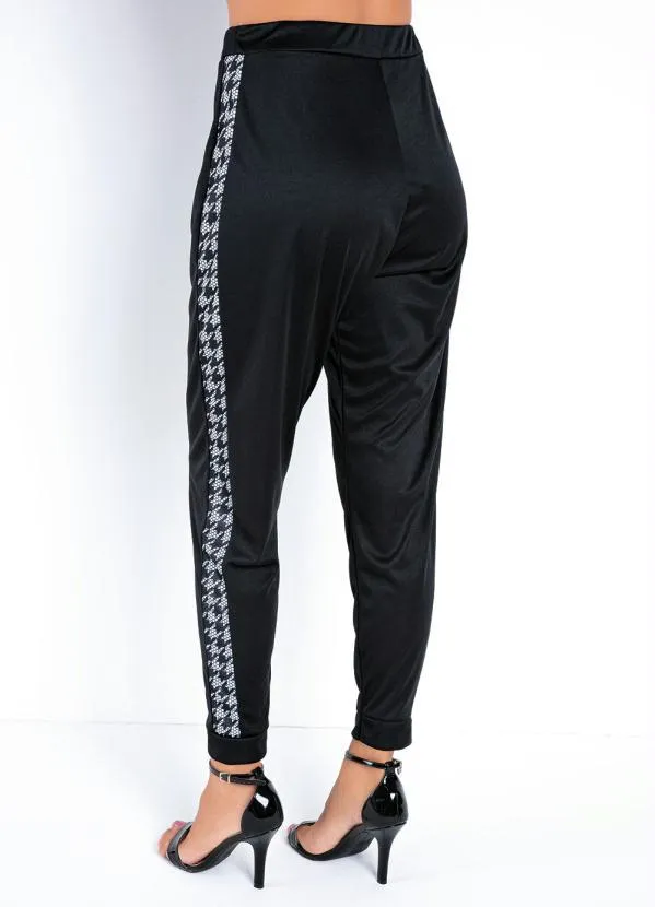 Moda Pop - Conjunto Preto e Pied Poule Blusa e Calça 6