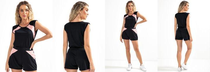 Conjunto Preto em Malha