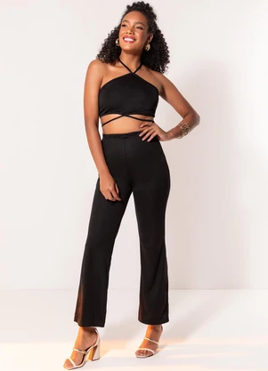 Moda Pop - Conjunto Preto em Malha - MODA POP