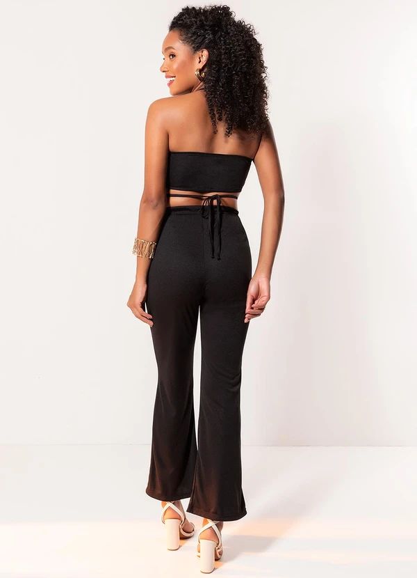 Moda Pop - Conjunto Preto em Malha 2