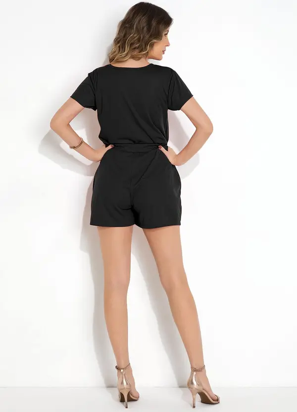 Moda Pop - Conjunto Preto em Malha 3