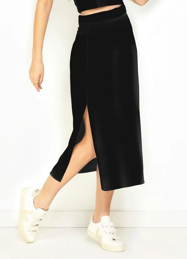 Moda Pop - Conjunto Preto em Malha 5