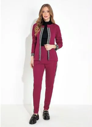 Moda Pop - Conjunto Púrpura com Recortes - MODA POP