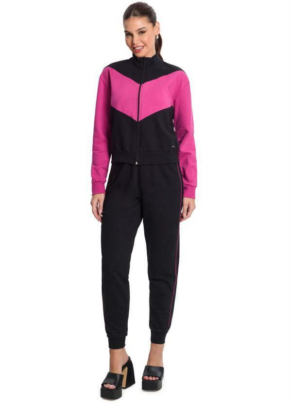 Rovitex - Conjunto Recortes Feminino Preto