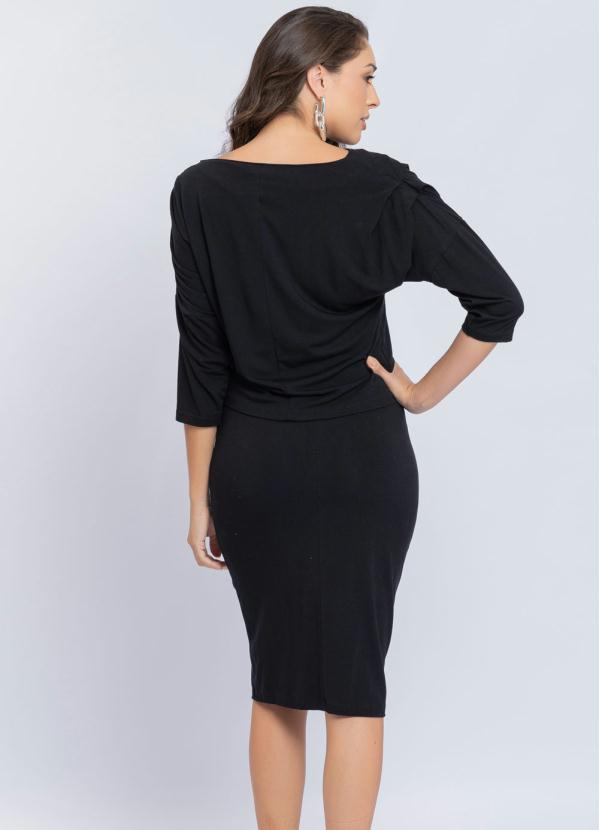 Preview - Conjunto Saia Franzida Preto 2