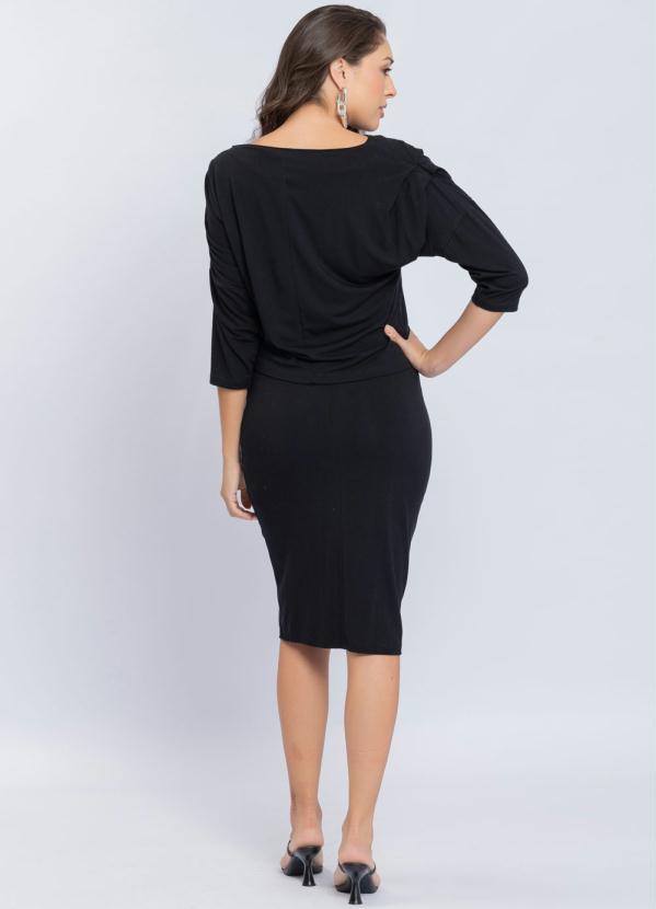 Preview - Conjunto Saia Franzida Preto 4