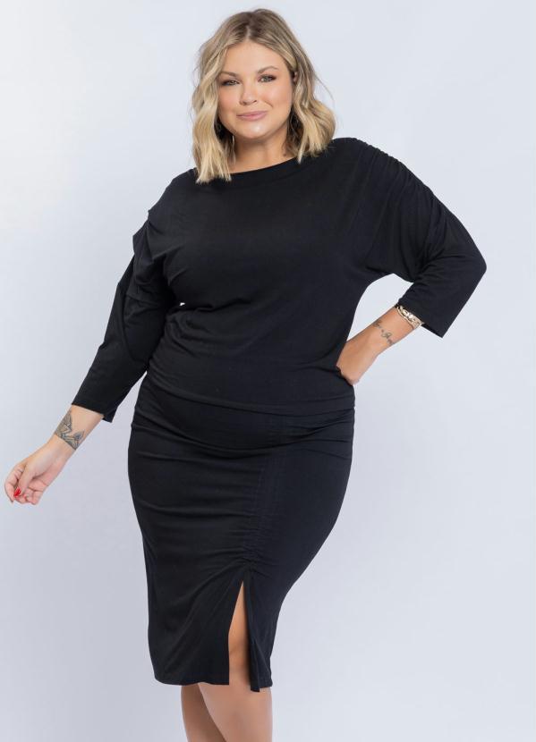 Preview - Conjunto Saia Franzida Preto 6