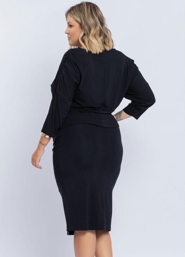 Preview - Conjunto Saia Franzida Preto 7