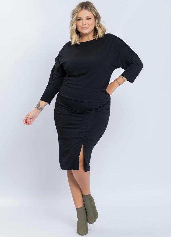 Preview - Conjunto Saia Franzida Preto 8