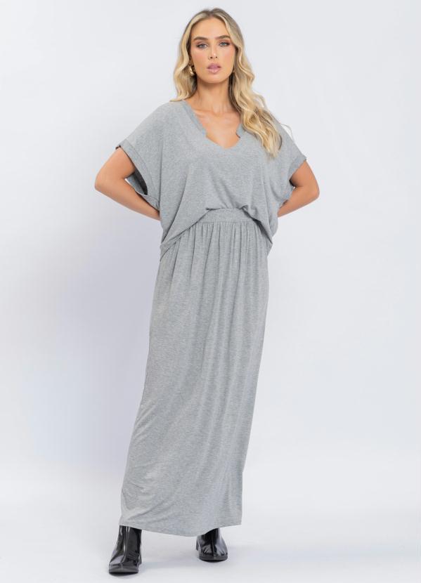 Preview - Conjunto Saia Longa Cinza