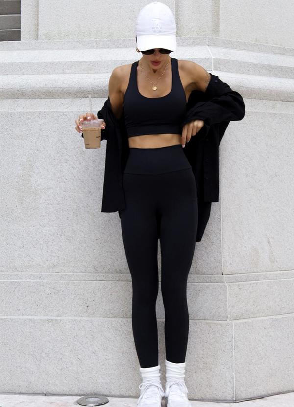 Hiatto Confecção - Conjunto Sport Legging+Top Preto