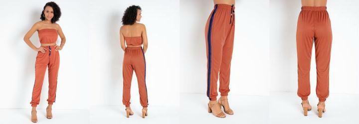 Conjunto Terracota com Top e Cala