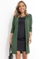 Moda Pop - Conjunto Marinho e Carame com Vestido e Cardigan - variação: Verde e Preto