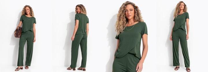 Conjunto Verde em Malha de Viscose