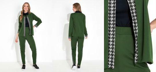 Conjunto Verde Militar com Recortes