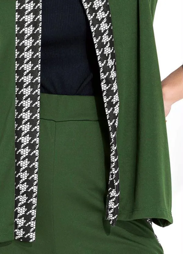 Moda Pop - Conjunto Verde Militar com Recortes 3