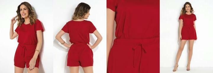 Conjunto Vermelho Blusa e Short