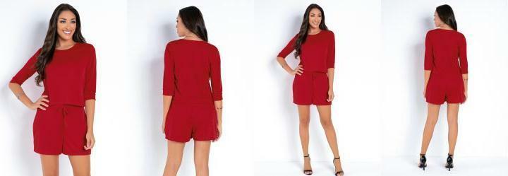 Conjunto Vermelho com Blusa e Short