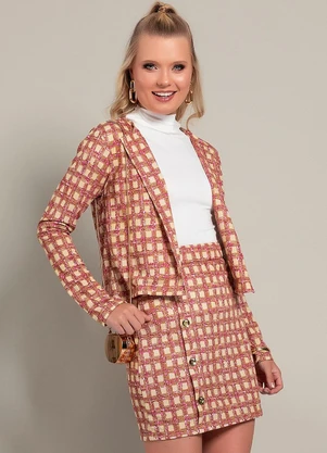 Moda Pop - Conjunto Xadrez Textura em Malha - MODA POP