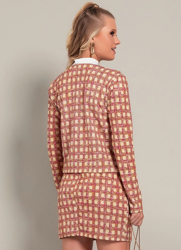 Moda Pop - Conjunto Xadrez Textura em Malha 2