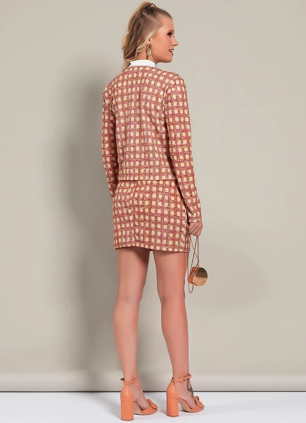 Moda Pop - Conjunto Xadrez Textura em Malha 4