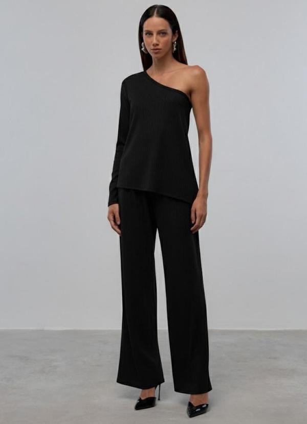Carlota Costa - Coordenado Blusa e Calça Liso Preto