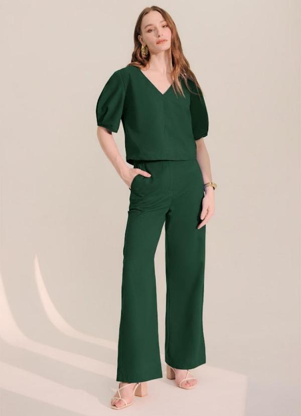 Carlota Costa - Coordenado Calça e Blusa Verde