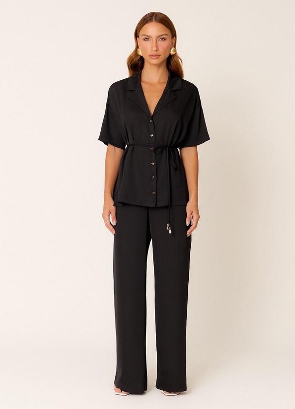 Carlota Costa - Coordenado Camisa e Calça Preto