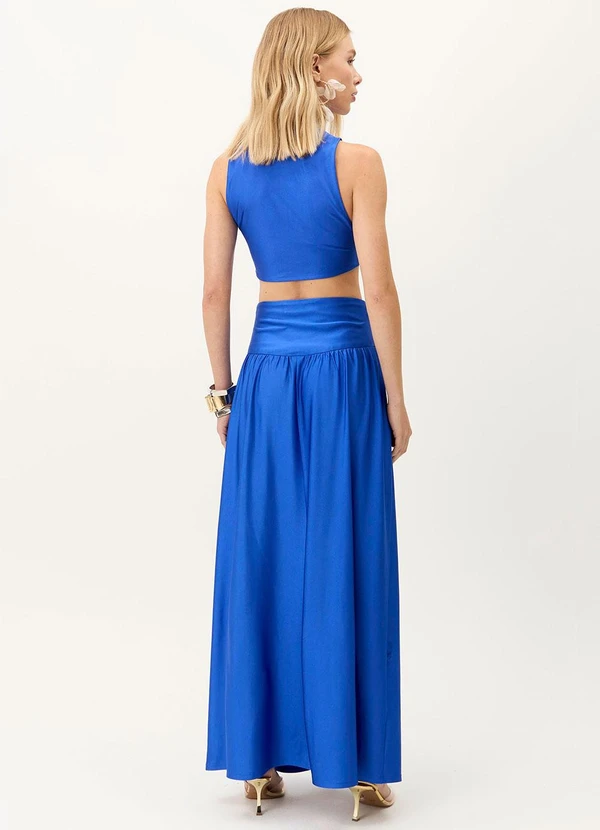 Carlota Costa - Coordenado Saia e Blusa Azul 2