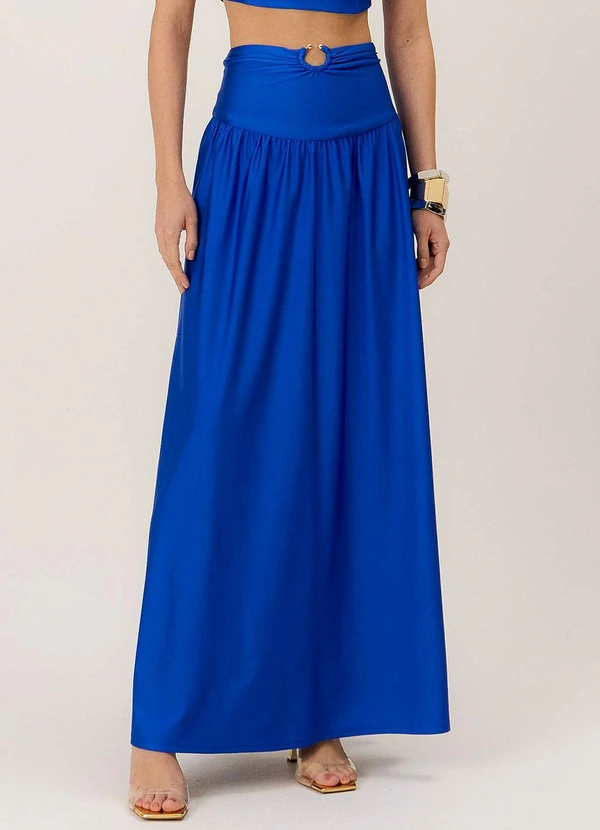 Carlota Costa - Coordenado Saia e Blusa Azul 4