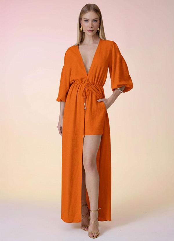 Carlota Costa - Coordenado Short e Blusa Laranja