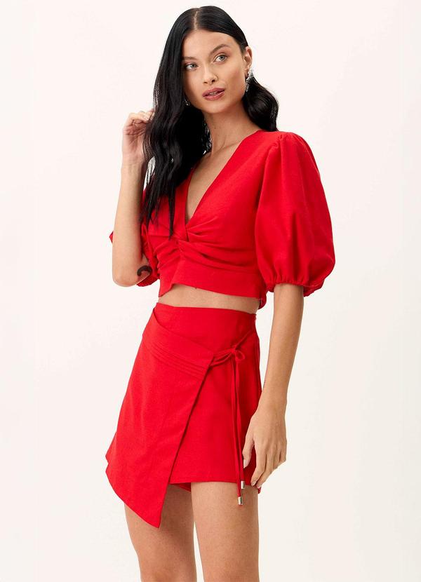 Carlota Costa - Coordenado Short e Blusa Vermelho 1