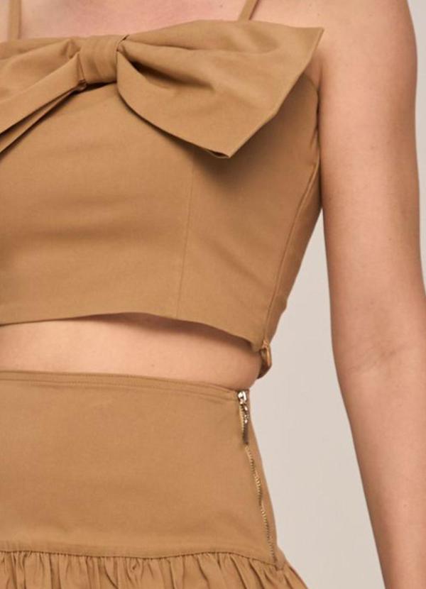 Carlota Costa - Coordenado Top e Saia Marrom 5