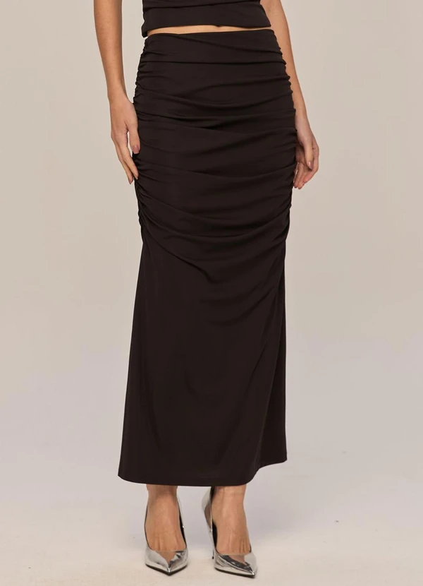 Carlota Costa - Coordenado Top e Saia Preto 3