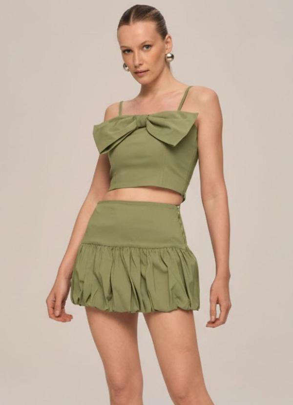 Carlota Costa - Coordenado Top e Saia Verde