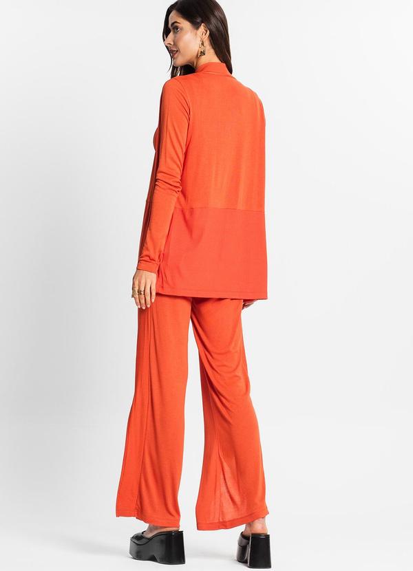 Endless - Trijunto Feminino Regata Cardigan e Calça Laranja 3