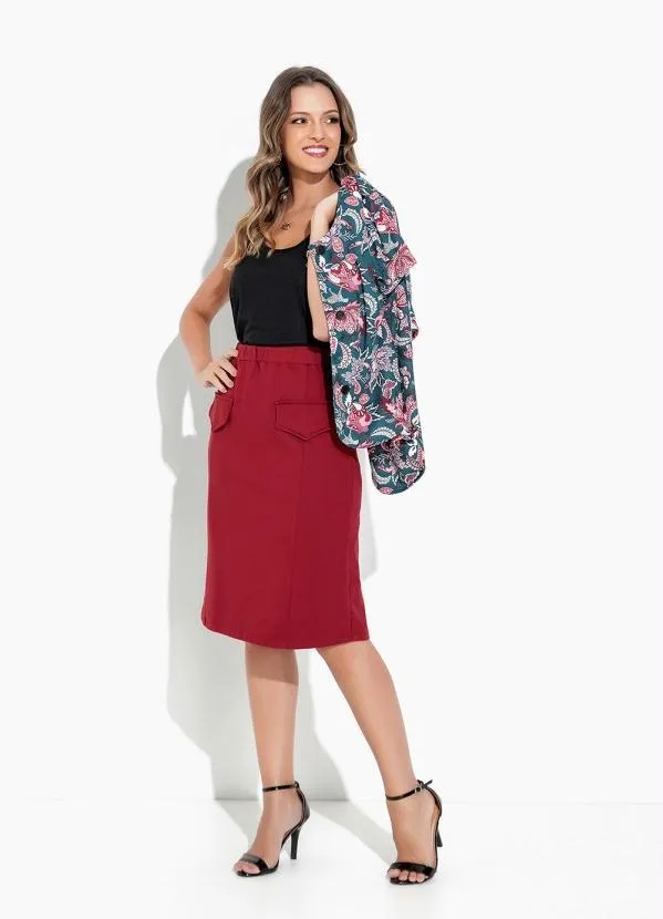 Rosalie - Twin Set Floral Verde com Botão 2