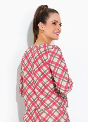 Rosalie - Twin Set Xadrez Rosa - ROSALIE