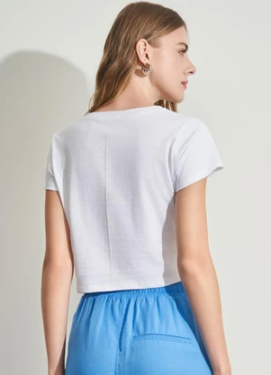 Sofie - Baby Tee em Meia Malha Branco - SOFIE